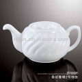 healthy durable white porcelain oven safe teapot with lid